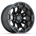 DF03 18x9 Satin Black w/ Satin Charcoal WHEELS