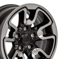 17" Replica DG55 fits Dodge RAM Rebel Polished w/Satin