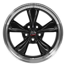 FR01 17x8 Black with Machined Lip WHEELS