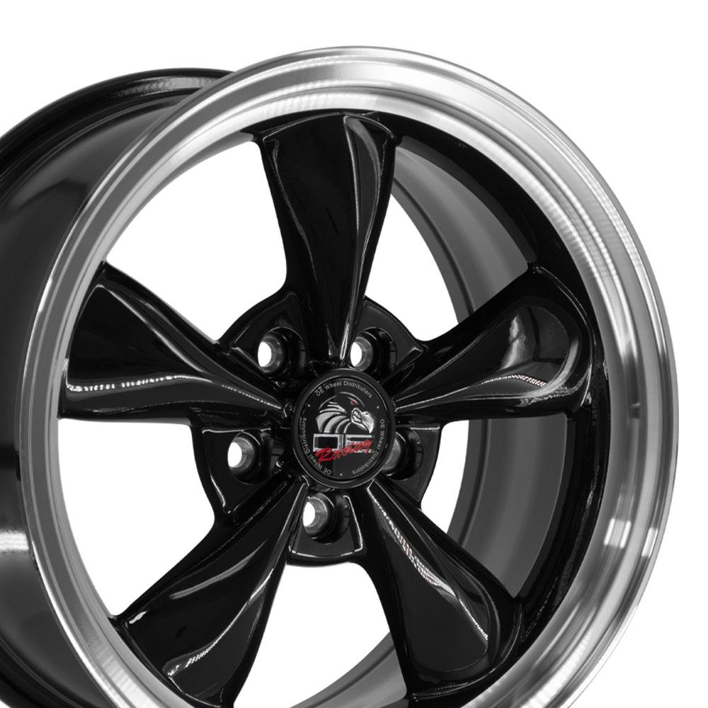 FR01 17x8 Black with Machined Lip WHEELS