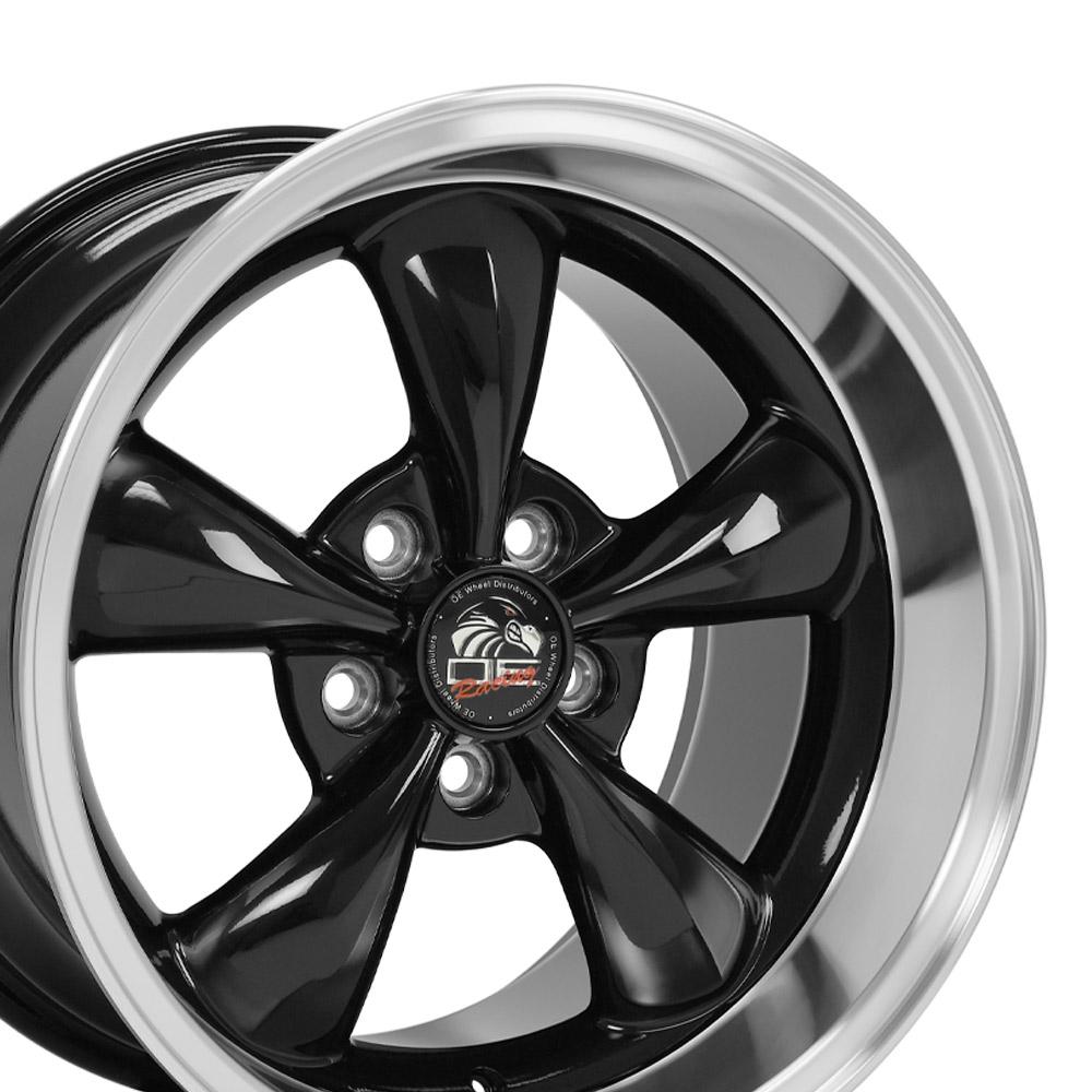 FR01 17x10.5 Black with Machined Lip WHEELS