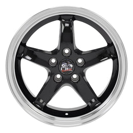 FR04 17x9 Black with Machined Lip WHEELS