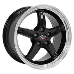 FR04 17x9 Black with Machined Lip WHEELS