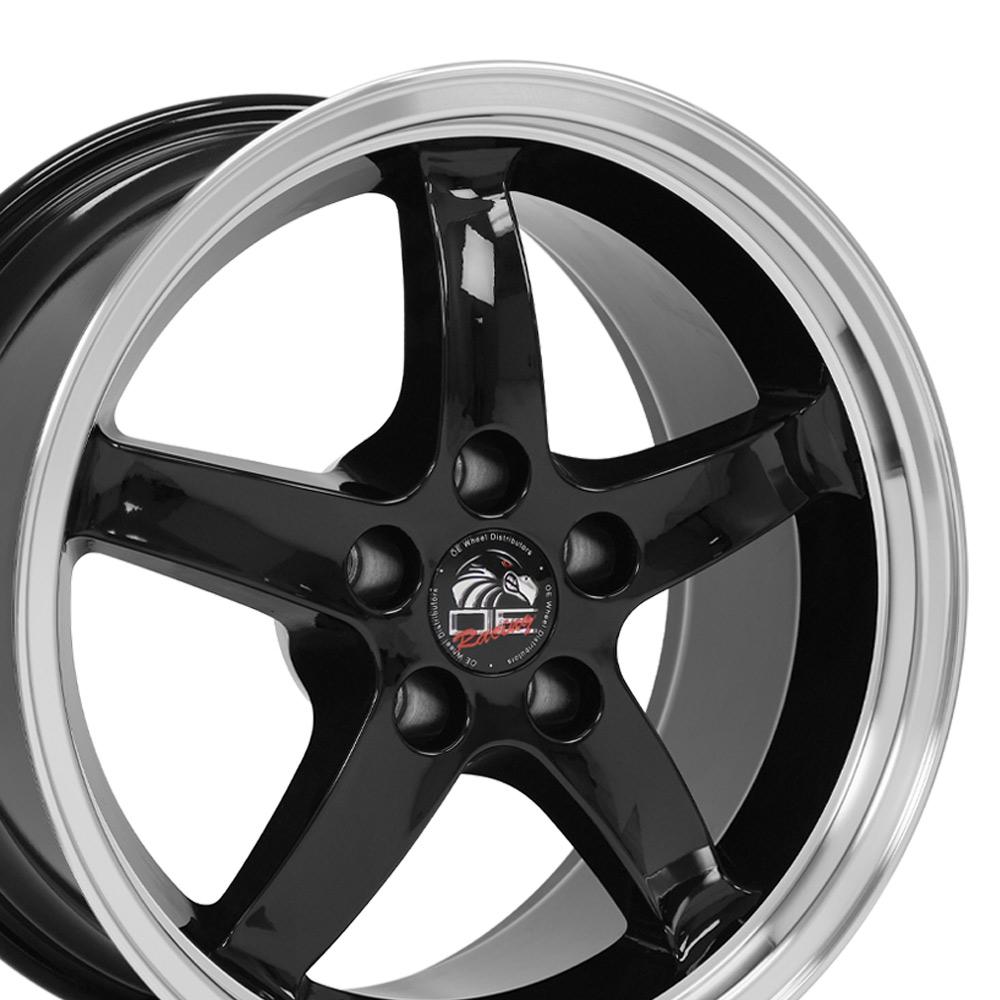 FR04 17x9 Black with Machined Lip WHEELS