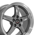17" Replica FR04 fits Ford Mustang Cobra Gunmetal