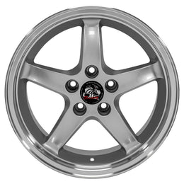 FR04 17x9 Silver with Machined Lip WHEELS