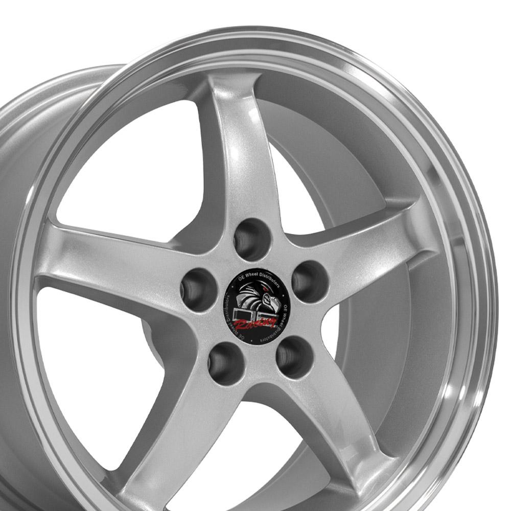 17" Replica FR04 fits Ford Mustang Cobra Silver