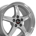 17" Replica FR04 fits Ford Mustang Cobra Silver