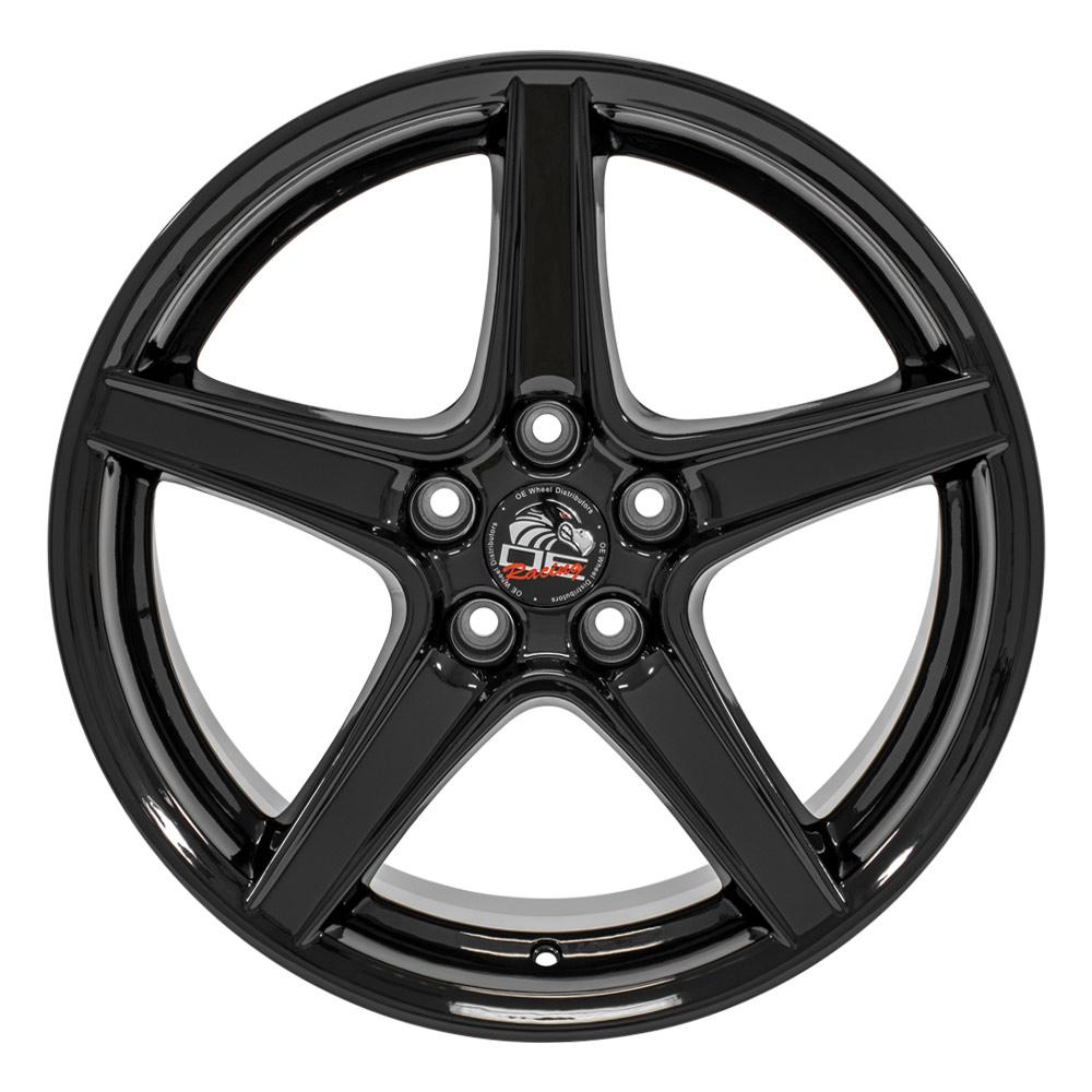 18" Replica FR06B fits Ford Mustang Saleen Black