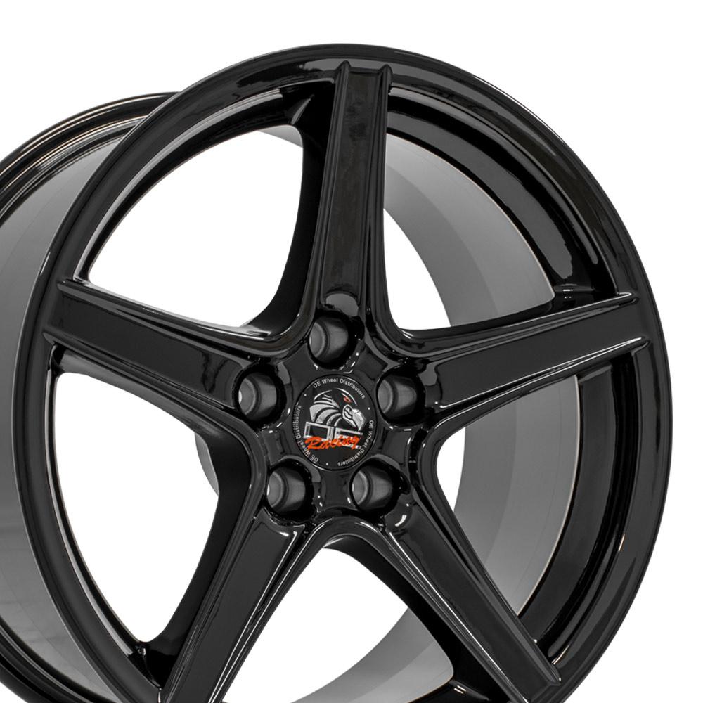 18" Replica FR06B fits Ford Mustang Saleen Black