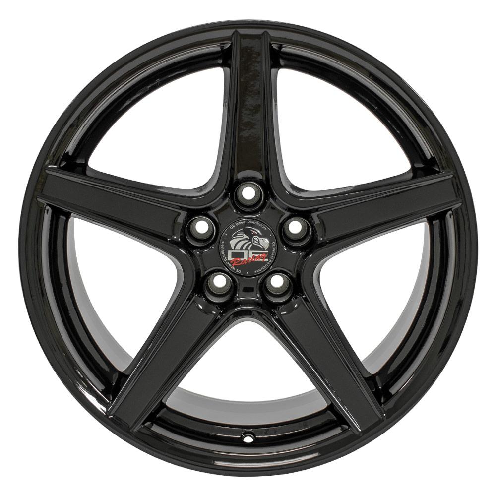 18" Replica FR06B fits Ford Mustang Saleen Black