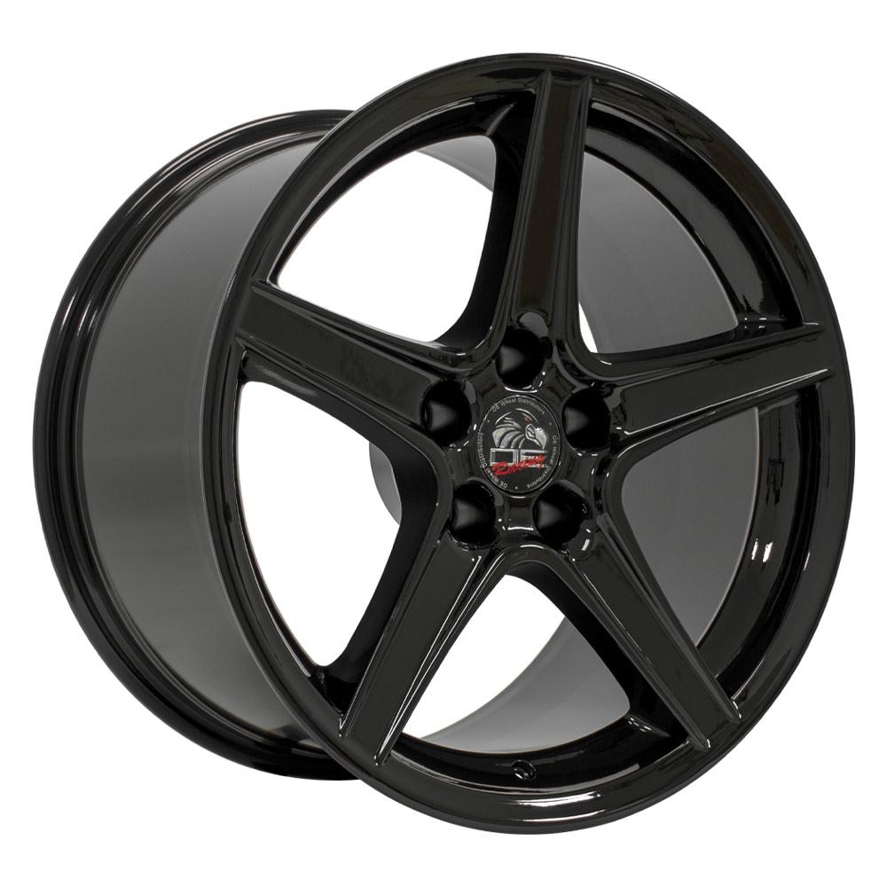 18" Replica FR06B fits Ford Mustang Saleen Black