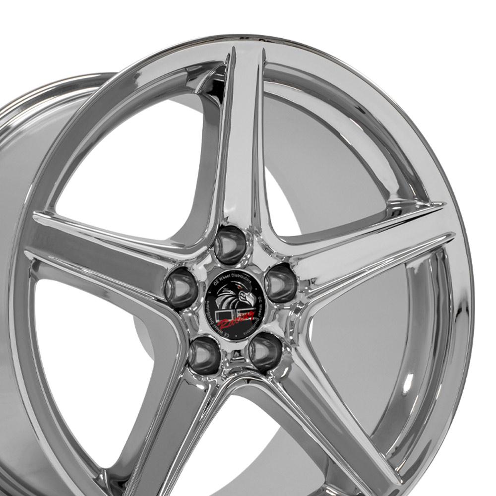 18" Replica FR06B fits Ford Mustang Saleen Chrome
