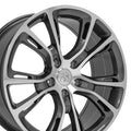20" Replica JP16 fits Jeep Grand Cherokee Gunmetal Mach'd