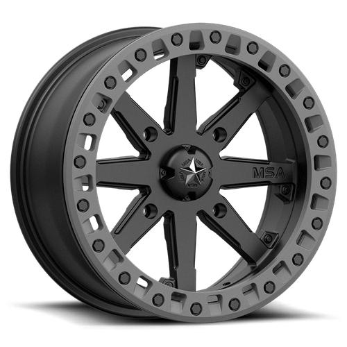MSA Offroad Wheels - LOK2 UTV BL 18X7 4X137 S-BLK GRY-RG +0