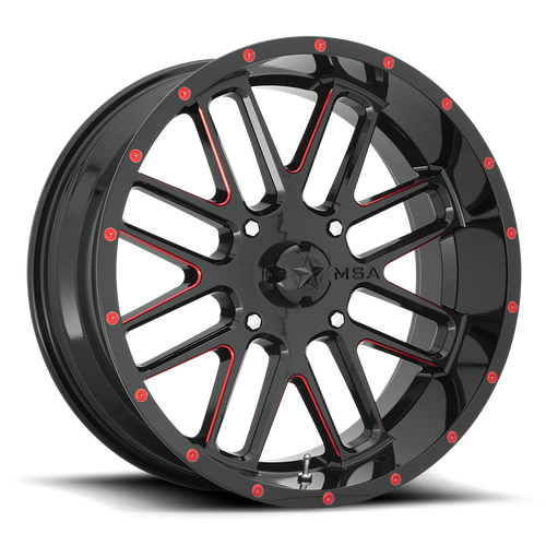 MSA Offroad Wheels - BANDIT UTV 22X7 4X137 G-BLK MILL RTCC 00