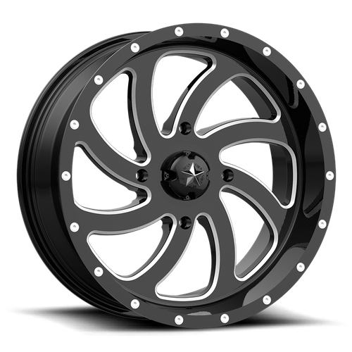 MSA Offroad Wheels - SWITCH UTV 20X7 4X137 G-BLK MILL 00MM