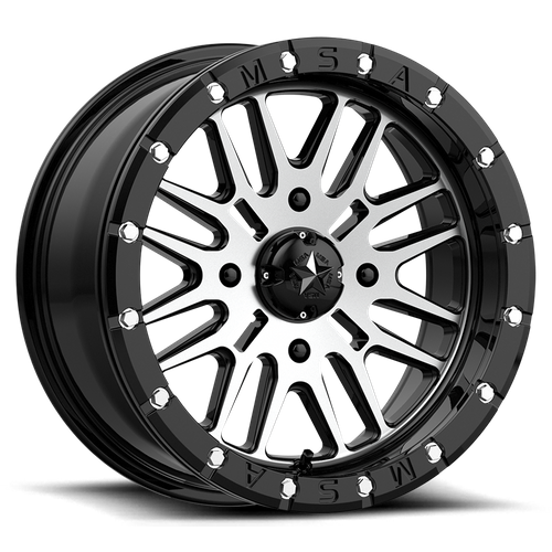 MSA Offroad Wheels - BRUTE UTV BL 14X7 4X110 G-BLK MACH 10MM