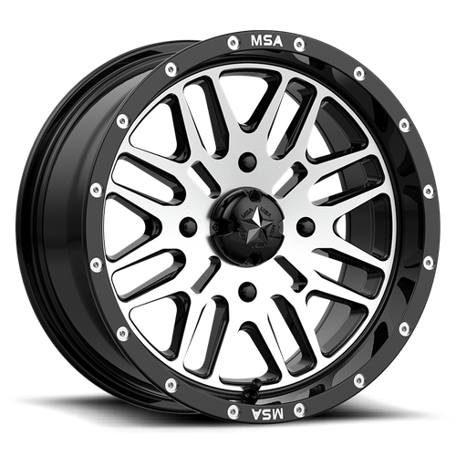 MSA Offroad Wheels - M38 22X7 4X156 G-BLK MACH 10MM