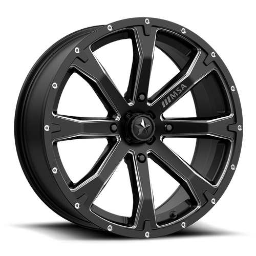 MSA Offroad Wheels - BOUNTY UTV 15X7 4X110 S-BLK MILL 10MM