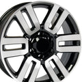 20" Replica TY10 fits Toyota 4Runner Black Mach'd