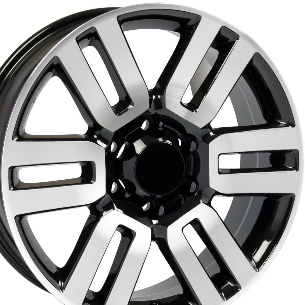 TY10 20x7 Black Machined WHEELS