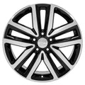 18" Replica Wheel VW27 Fits Volkswagen Jetta Rim Black Mach'd Wheel