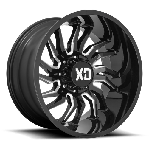 XD - XD858 22X10 8X6.5 GLOSS BLACK MILL -18MM