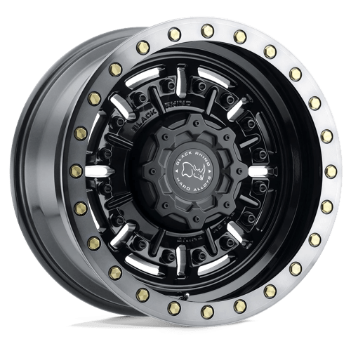 Black Rhino Hard Alloys - BR ABRAMS 18X9.5 6X139 -18 112 G-BLK DDT