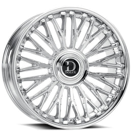 24" Dolce Luxury Wheels Lusso Chrome Floating Cap Rims