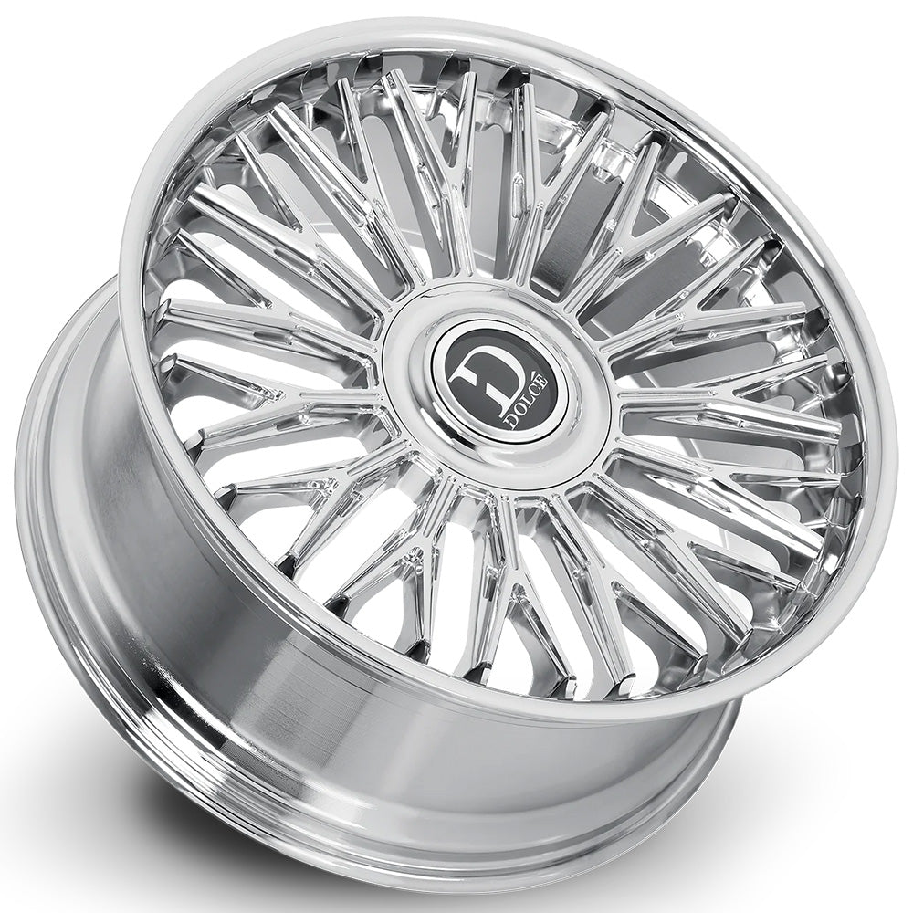 24" Dolce Luxury Wheels Lusso Chrome Floating Cap Rims