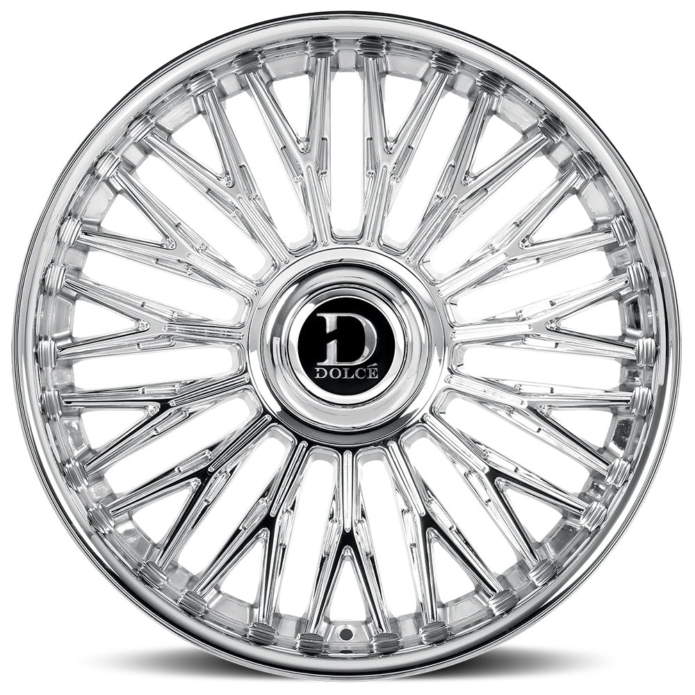 24" Dolce Luxury Wheels Lusso Chrome Floating Cap Rims