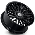 24" Dolce Luxury Wheels Lusso Gloss Black Floating Cap Rims