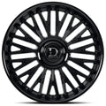 24" Dolce Luxury Wheels Lusso Gloss Black Floating Cap Rims