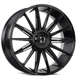24" Dolce Luxury Wheels Mirelli Gloss Black Floating Cap Rims