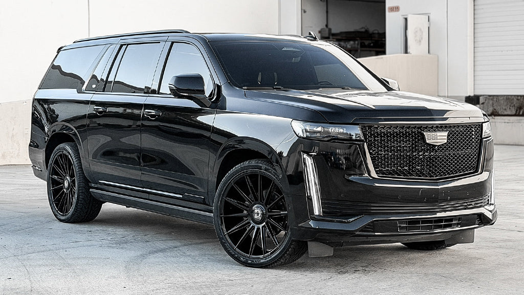 24" Dolce Luxury Wheels Mirelli Gloss Black Floating Cap Rims