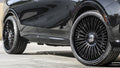 24" Dolce Luxury Wheels Razzo Matte Black Face with Gloss Black Lip Floating Cap Rims