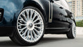 22" Dolce Luxury Wheels Roma Gloss Silver with Brushed Face Floating Cap Rims