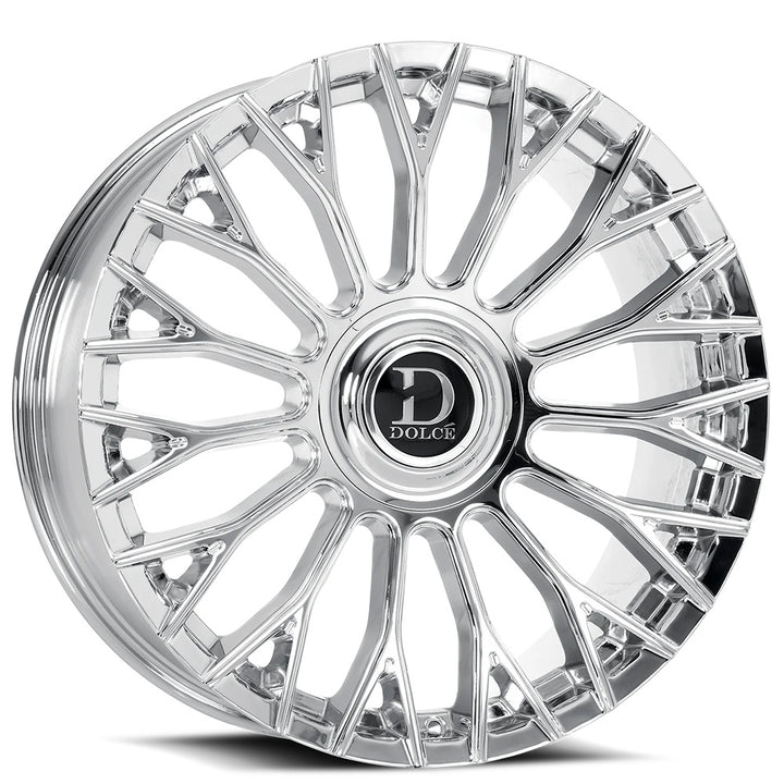24" Dolce Luxury Wheels Roma Chrome Floating Cap Rims