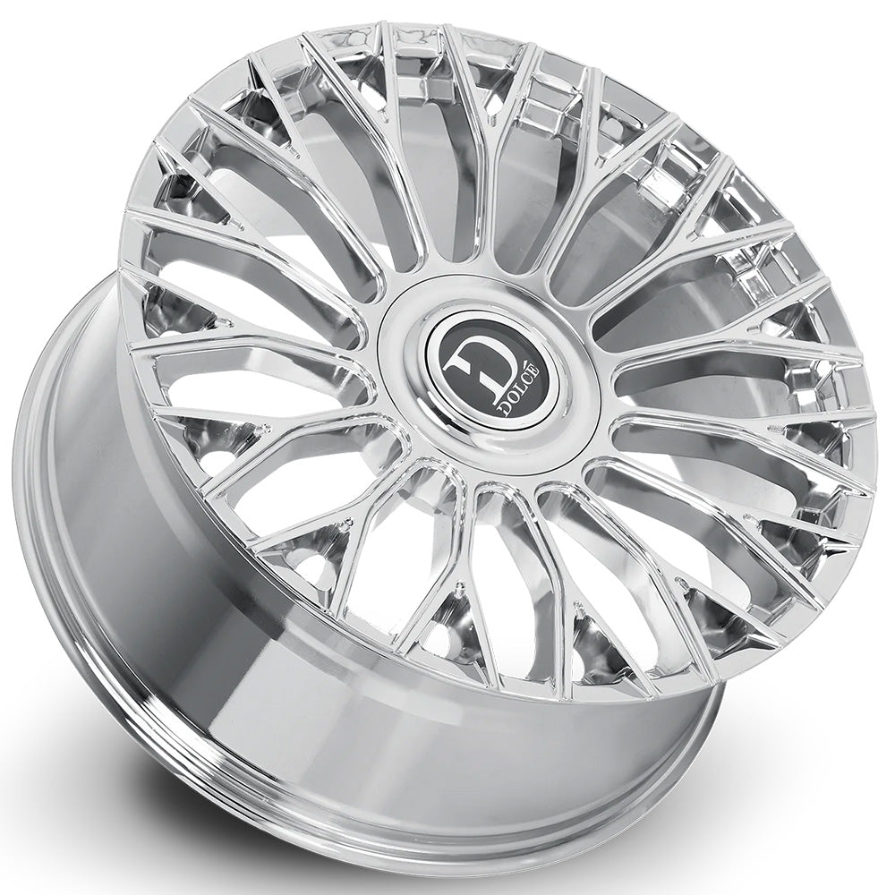 24" Dolce Luxury Wheels Roma Chrome Floating Cap Rims