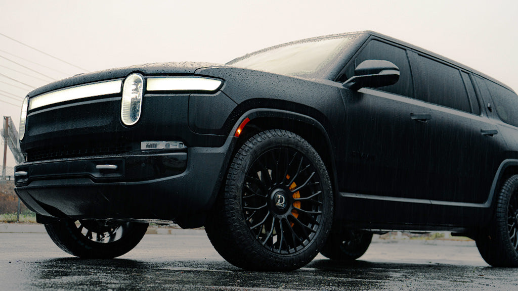 22" Dolce Luxury Wheels Roma Gloss Black Floating Cap Rims