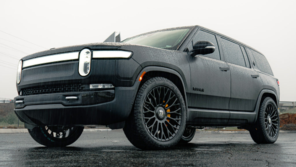 22" Dolce Luxury Wheels Roma Gloss Black Floating Cap Rims