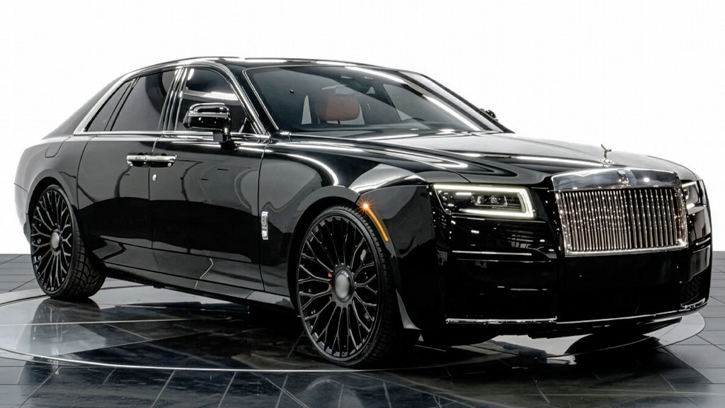 22" Dolce Luxury Wheels Roma Gloss Black Floating Cap Rims