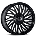 22" Dolce Luxury Wheels Sesto Gloss Black Floating Cap Rims