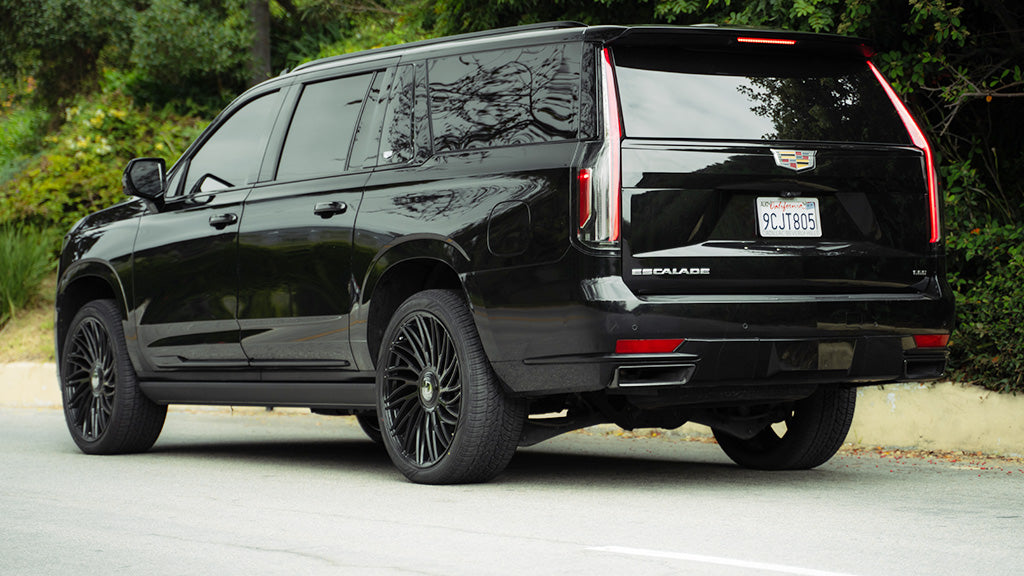 22" Dolce Luxury Wheels Sesto Gloss Black Floating Cap Rims