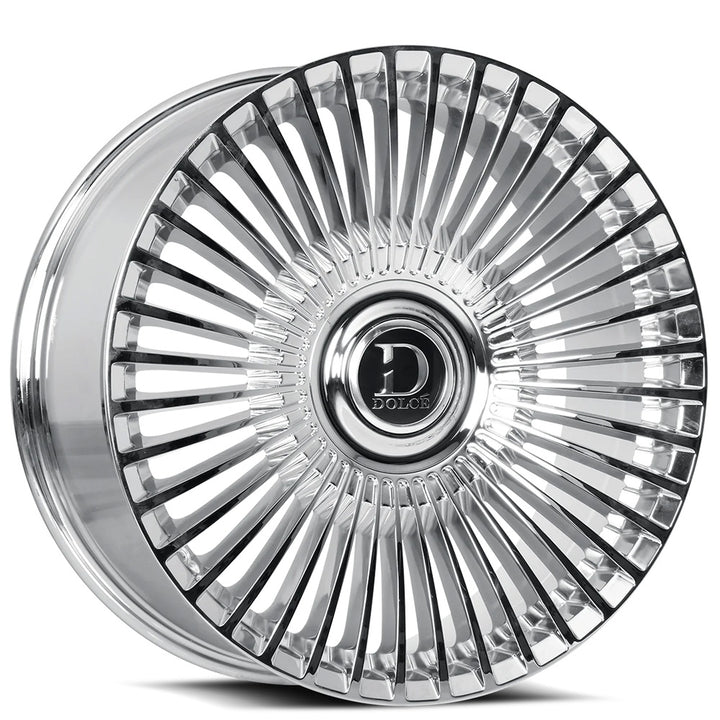 24" Dolce Luxury Wheels Trento Chrome Floating Cap Rims