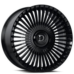 22" Dolce Luxury Wheels Trento Gloss Black Floating Cap Rims