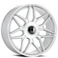 22" Dolce Luxury Wheels Verona Gloss Silver with Brushed Face Floating Cap Rims