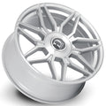 22" Dolce Luxury Wheels Verona Gloss Silver with Brushed Face Floating Cap Rims