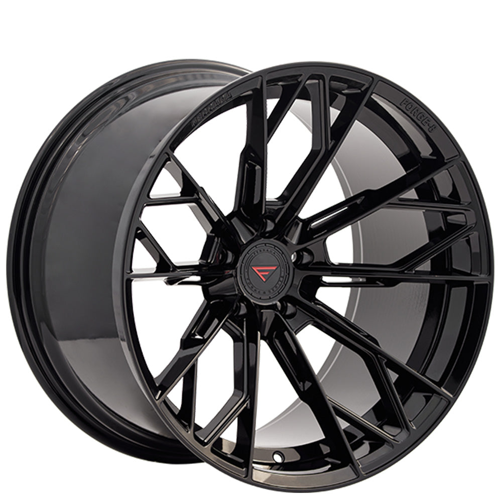 22" Ferrada Wheels F8-FR11 Obsidian Black Flow Formed Rims